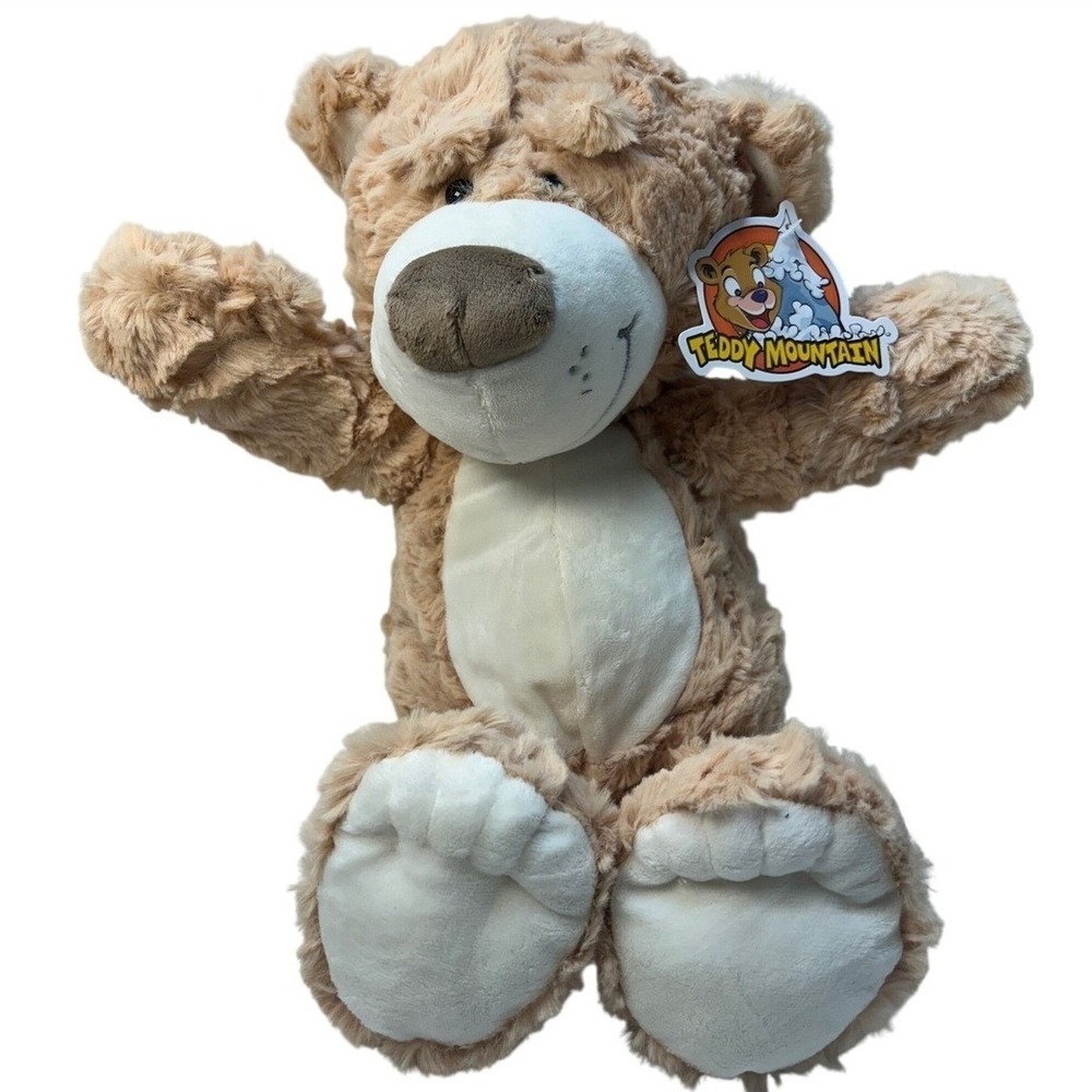 Teddy Mountain Pat Bear 16 Inch Tan Plush Stuffed Animal Toy 0780 NWT